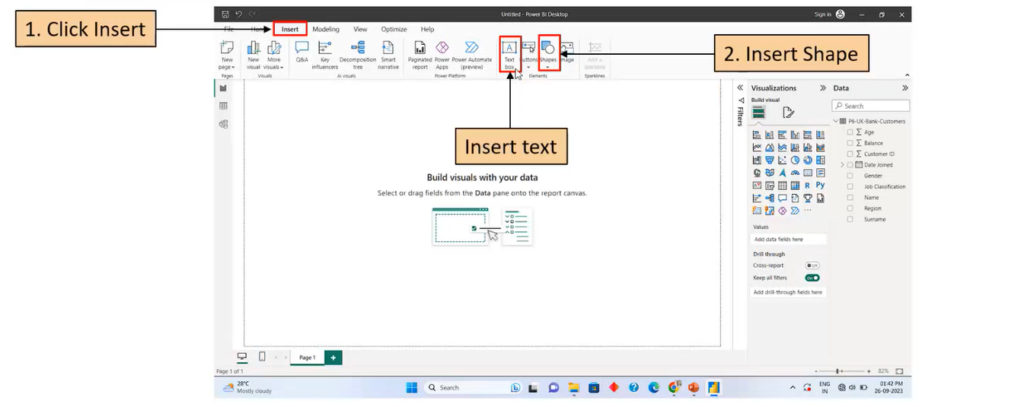 Power BI Desktop Visual - Text Bar