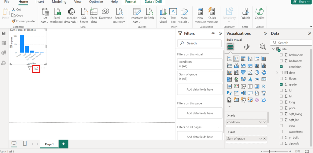 Power BI Visuals  Bar Chart Focus Mode