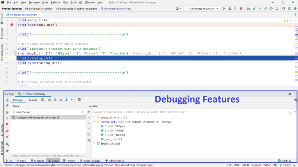 PyCharm Debugger - Key Features & Capabilities of an IDE