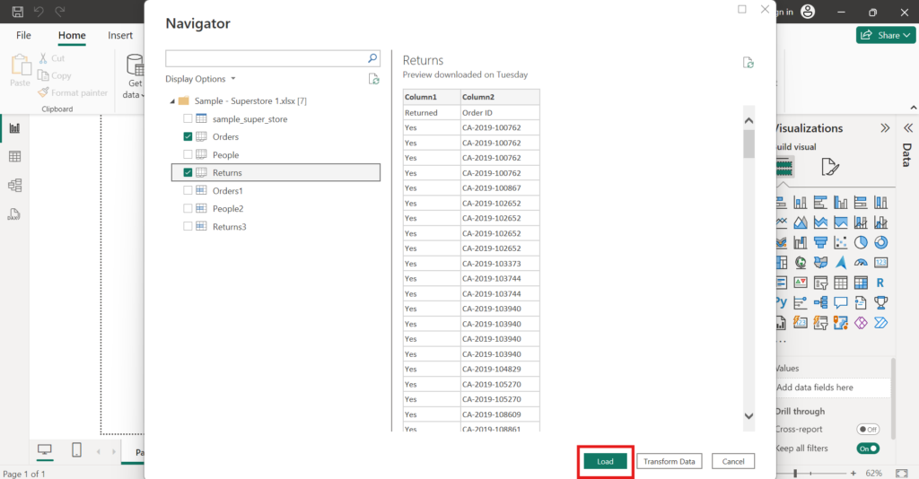 Power BI - Load Data