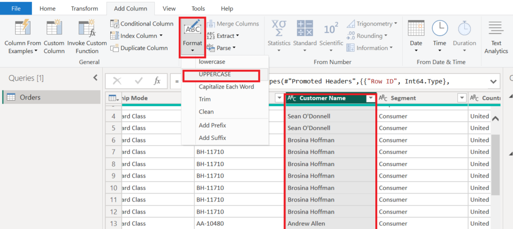 Power Query - Text Formats