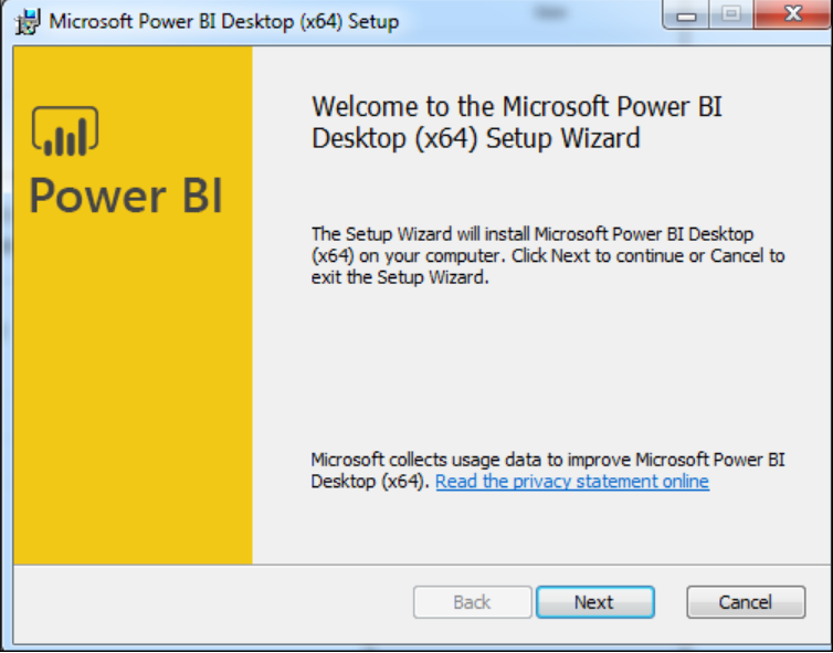 Power BI Desktop - Installation