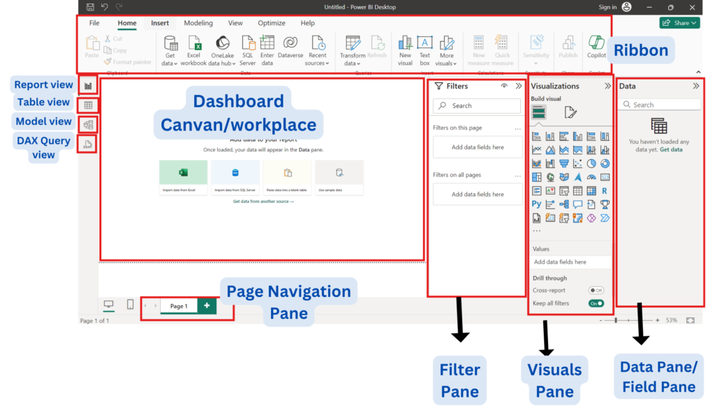 Power BI Desktop Interface