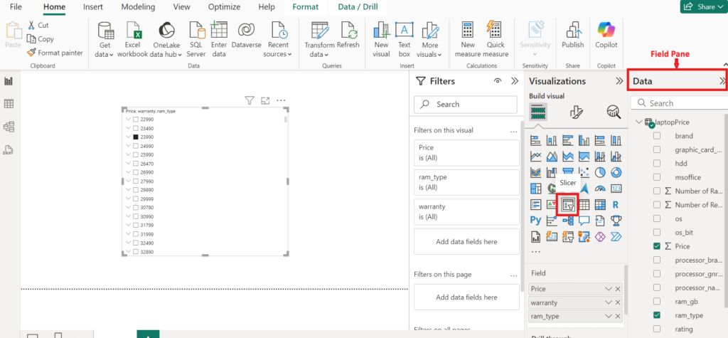 Power BI - Slicer