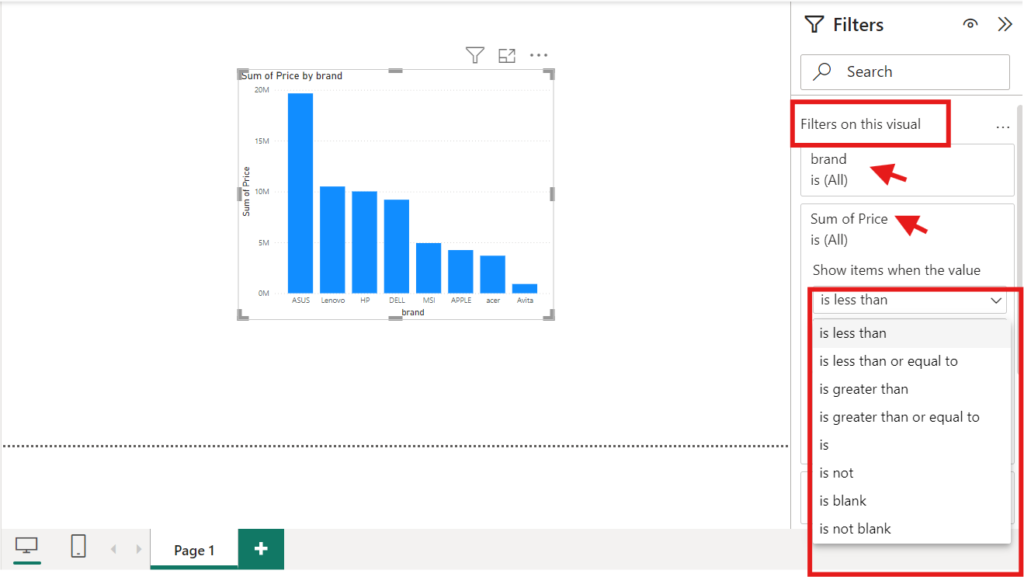 Power BI - Visual level Filters