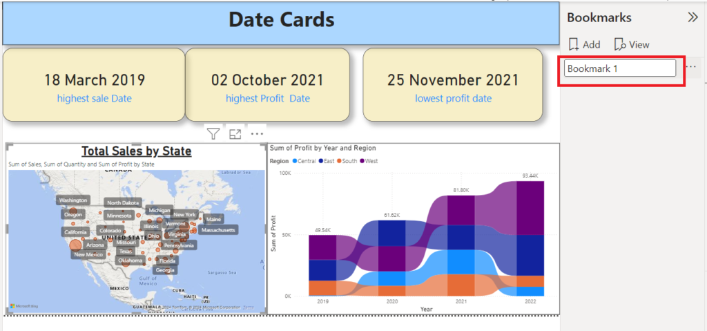 Power BI - Rename Bookmark