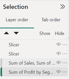 Selection Pane -  Visual ordering