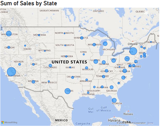 Power BI -  Map Visualization