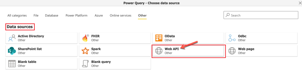 Power BI  - Dataflows type Selection