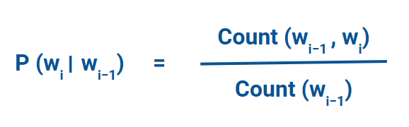 Formula to Calculate Probabilities - Training an N-Gram Model